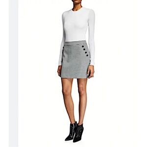 Veronica Beard Barnes Short Skirt w/ Buttons
